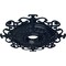 Ekena Millwork Orleans Ceiling Medallion (Canopies up to 8 1/4"), 38 3/8"OD x 6 5/8"ID x 2 7/8"P, Midnight Dream CM38OLMDF - alternate 4